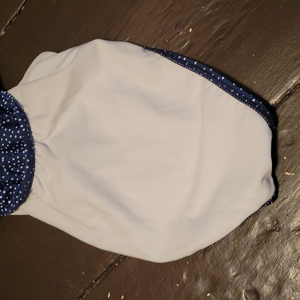 Splendid Swim Navy and White Polka Dot Swimsuit - Medium - Picture 5 of 8